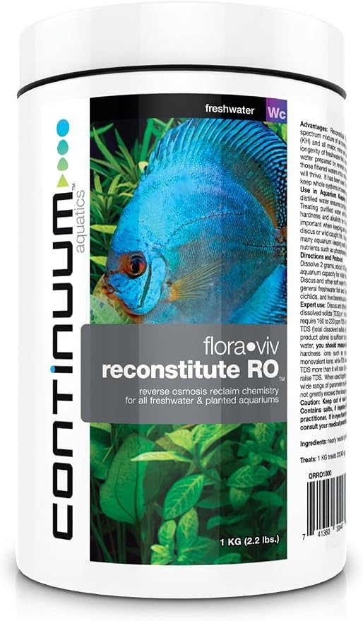 Continuum Aquatics Flora Viv Reconstitute RO – Reverse Osmosis Mineral Ion Supplement for Freshwater and Planted Aquariums