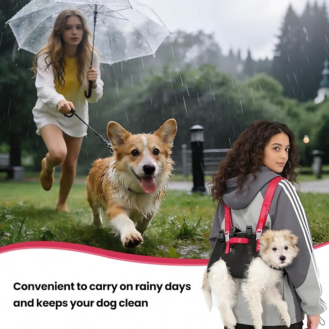 Wakytu Dog Emergency Rescue Sling - Lightweight Packable Lift Harness with Handle - Safe Transport for Small Medium Dogs - Ideal for Hiking Skiing（8.5-17.5lbs）