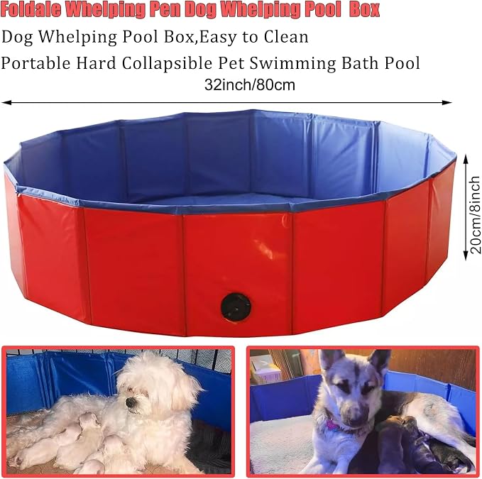 kewen Puppy Kitten Whelping Supplies, Whelping kit for Puppies Birth,Kitten Supplies,Dog Supplies,Puppy kit,Kitten Bottle Feeding kit for New Born Puppy Supplies and Kitten with 32" Whelping Pen