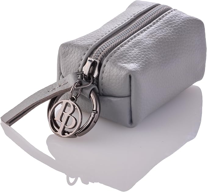 Rein - The Recycled Vegan Leather Pouch Durable Heavy Duty Bag Holder, Leash Attachment Made With Sustainable Materials, Custom Hardware for Small, Medium & Large Dogs, Gray