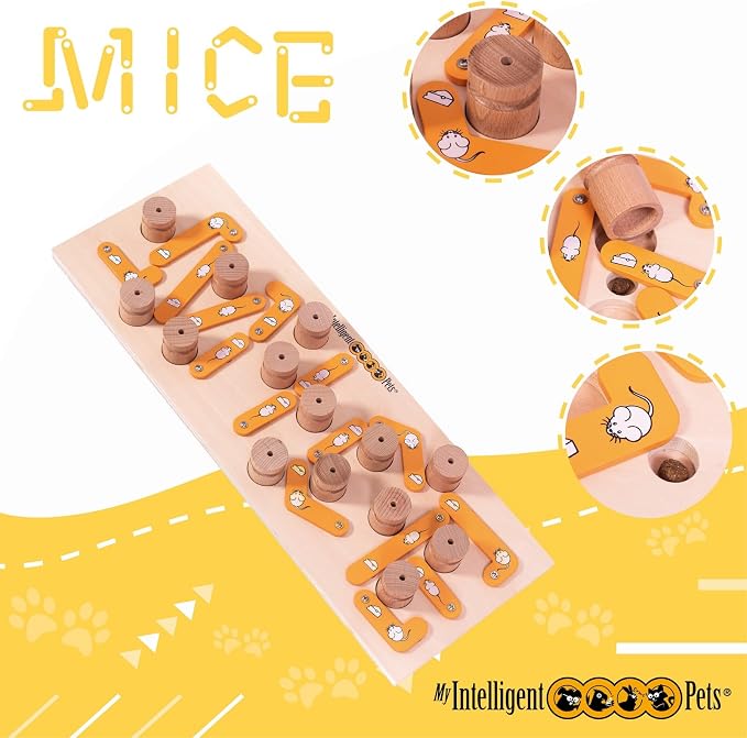 Interactive Dog Toys for Mental Stimulation - Treat Dispenser Dog Puzzle Toy, Enrichment Toys - Puzzle Feeder Dogs Training Toy - MICE
