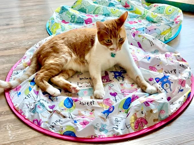Interactive Mouse-Catching Cat Toy with Motion Sensor | Rechargeable Ball with Beep & LED Lights | Engaging Game for Indoor Cats, Reduces Boredom & Encourages Play (Pink Single Layer)
