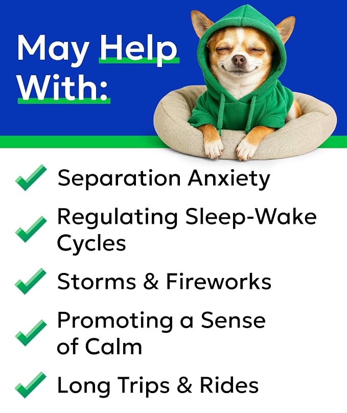 BARK&SPARK Advanced Calming Chews for Dogs - Separation Anxiety Relief for Dogs w/Hemp Oil + Melatonin - Relief During Fireworks, Storms - Aggressive Behavior, Barking, Stress Aid - 90Chews