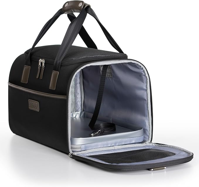 Argo Softsided Pet Carrier - Pawsport to Adventure - Dog Carrier, Travel, Trip, Durable Zippers and Mesh