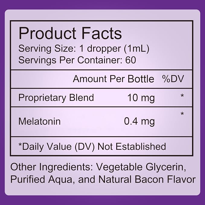 Melatonin for Pets, Dog Melatonin, Melatonin for Dogs Calming, Melatonins for Cats, Promotes Relaxation, Deep Sleep & Calm Behaviour, Reduce Anxiety and Stress, Chicken Flavor - 2Oz