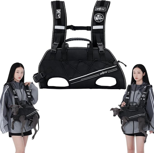 Wakytu Dog Lift Harness for Small Dogs,Dog Backpack Carrier,Adjustable Padded Breathable Straps for Dogs, Disabled, Joint Injuries, Arthritis,M(8.5-17.5LBS)