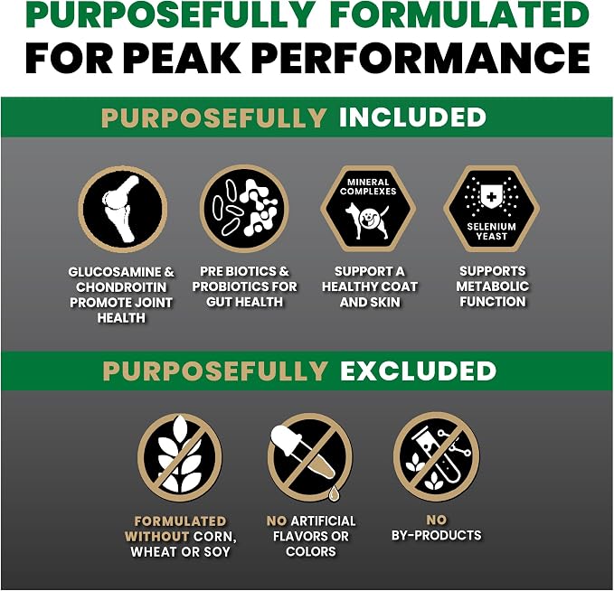 VICTOR Super Premium Dog Food – Performance Dry Dog Food from Beef, Chicken and Pork Meal – 26% Protein for Active Adult Dogs – Includes Glucosamine and Chondroitin for Hip and Joint Health, 5lbs