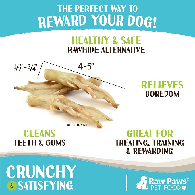 Raw Paws Freeze Dried Feet Chews Bundle - Freeze Dried Duck Feet for Dogs (10 Pack) & Chicken Feet Dog Treats (10 Pack) - Made in USA - Duck & Chicken Dog Treats - Single Ingredient Dog Chews