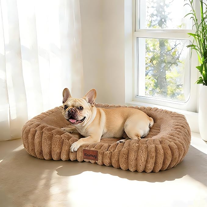 Orthopedic Dog Bed, Hip & Joint Support Medium Size Dog Crate Pad | 30L x 24W x 5H, Egg-Crate Memory Foam, Washable Cover, Low Front Entry, Non-Slip Bottom, Medium Dog Bed, Brown