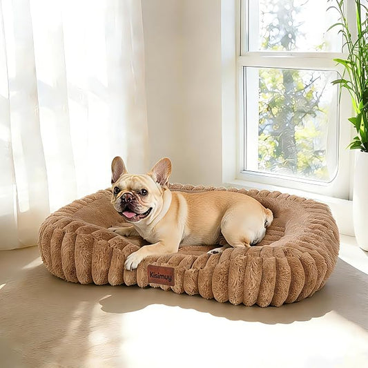 Orthopedic Dog Bed, Hip & Joint Support Medium Size Dog Crate Pad | 30L x 24W x 5H, Egg-Crate Memory Foam, Washable Cover, Low Front Entry, Non-Slip Bottom, Medium Dog Bed, Brown