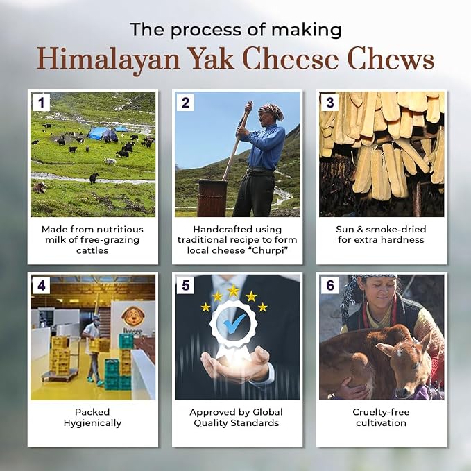 Dogsee Himalayan Yak Chews with Turmeric/Curcumin (XL - 3 Bars),60% Protein Yak Chews for Large Dogs, Dog Treats, Helps Joint Pain, Rawhide-Free