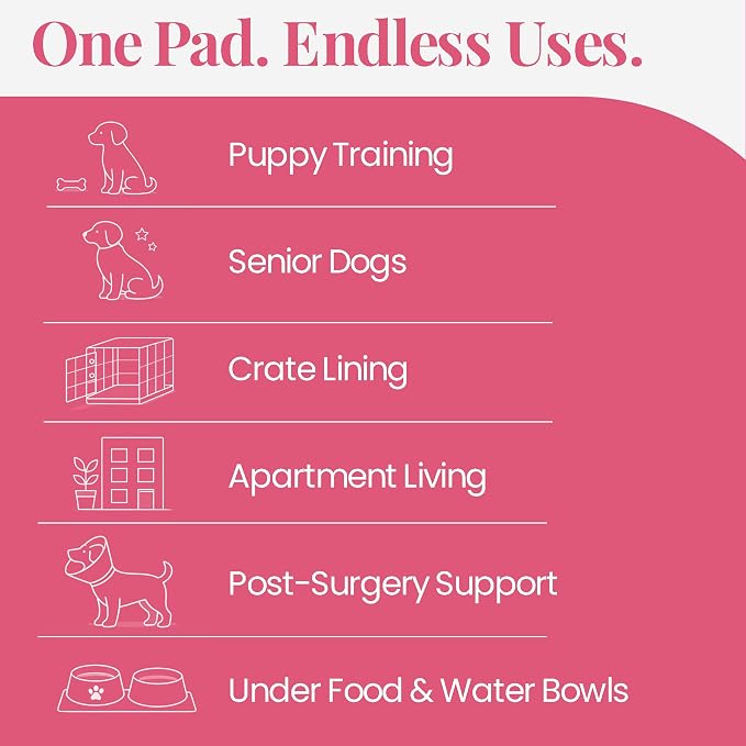 Pupiboo Disposable Dog and Cat Training Pads Highly Absorbent Pee Pads, Leak Proof Backing, for Housebreaking & Potty Training – 23x23 in (100 Count)