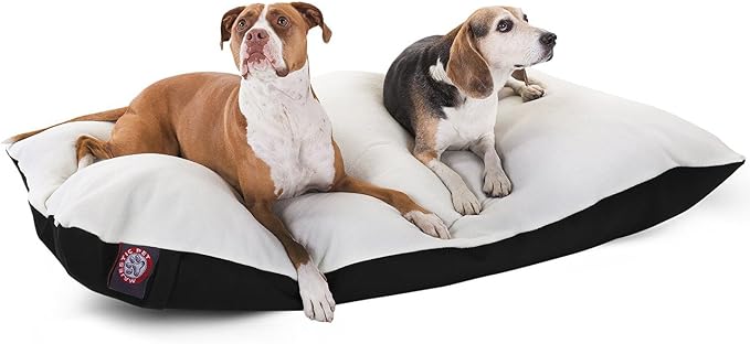 Majestic Pet Rectangle X-Large Dog Bed Washable – Removable Slipcover Pet Bed – Dog Crate Bed Super Value Pillow Dog Bed – Dog Kennel Bed for Sleeping - Dog Bed X-Large Breed 42 x 60 Inch – Black