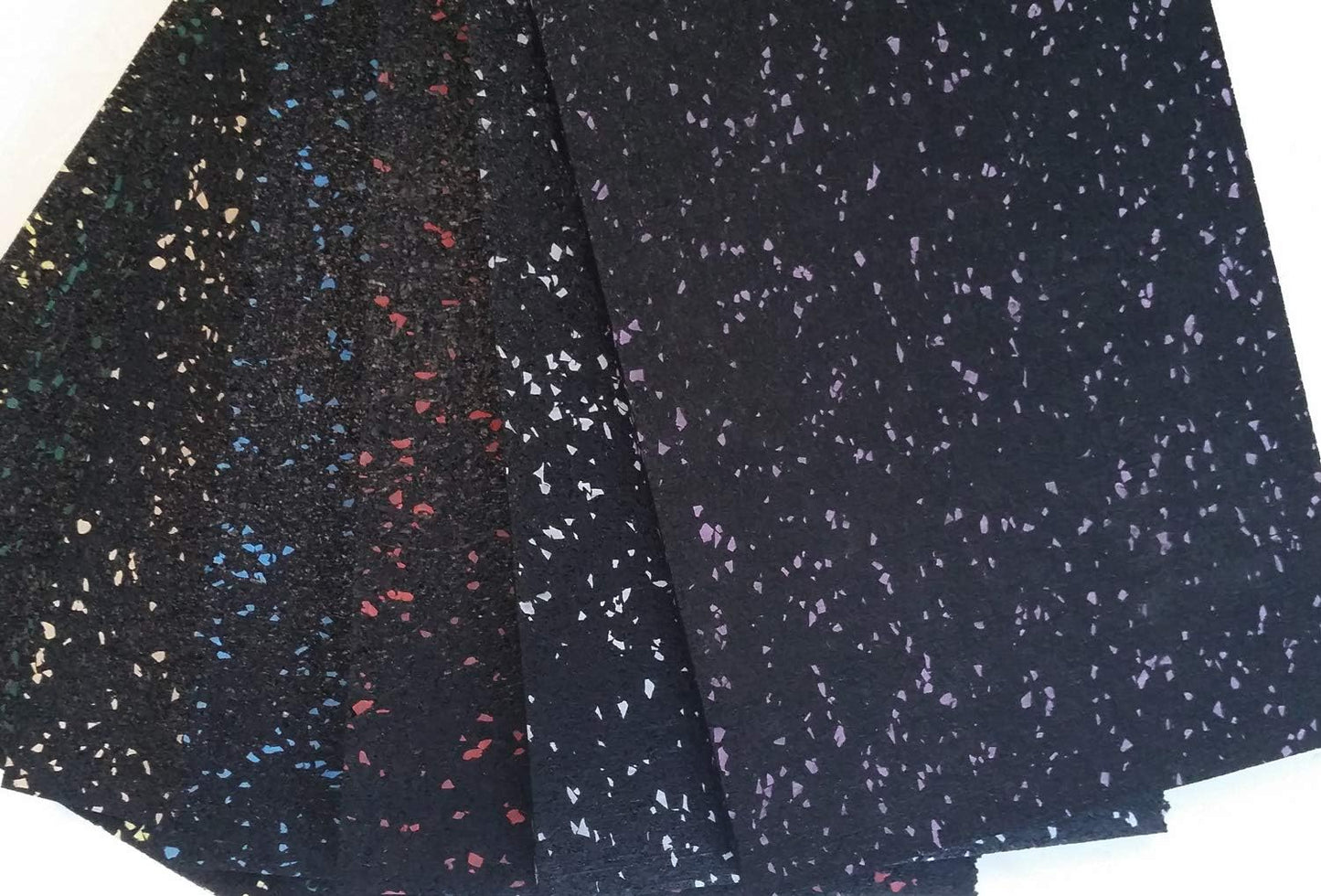 American Floor Mats 1/4in (7mm) Thick 10% Blue/Grey 4' x 6' Heavy Duty Rubber Rolls, Protective Exercise Mats, Home Gym Rubber Flooring