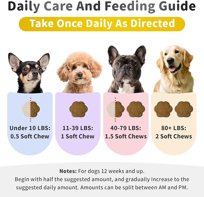 Melatonin for Dogs - Advanced Dog Calming Chews for Restful Sleep & Emotional Support, Calming Treats for Dogs Stress Anxiety Support - Separation, Thunder, Fireworks, Chicken Flavor, 90Ct