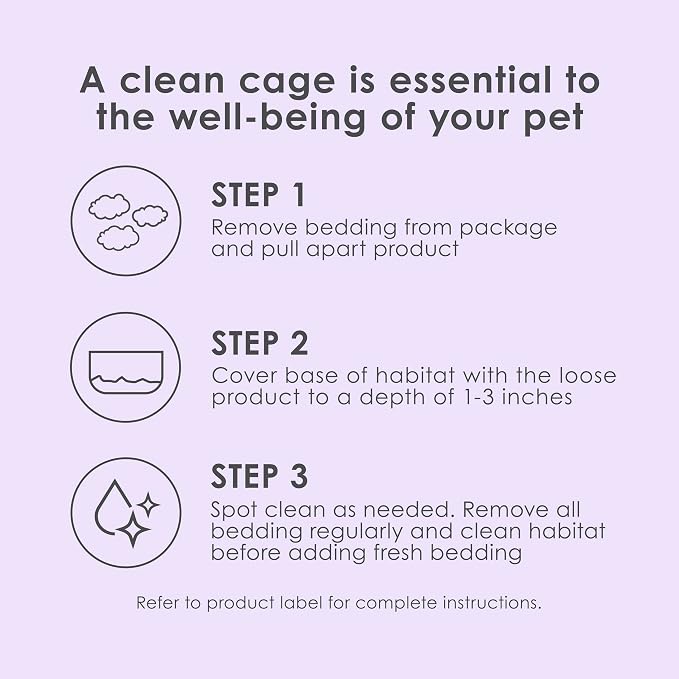 Kaytee Clean & Cozy Lavender Paper Bedding For Pet Guinea Pigs, Rabbits, Hamsters, Gerbils, and Chinchillas, 49.2 Liters