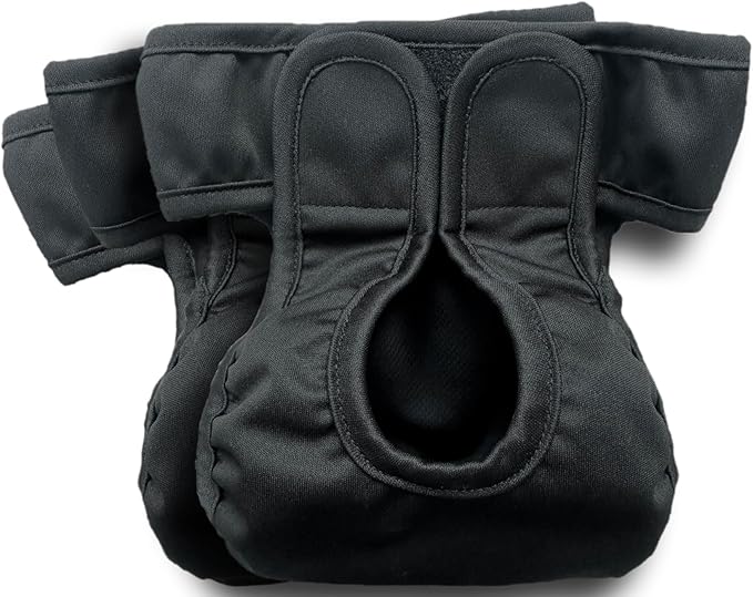 Kitty Bum Bums Reusable Cat Diapers and Stud Pants to Prevent Pee Marking - with Adjustable Tabs to Fit (Pack of 3) (Medium)