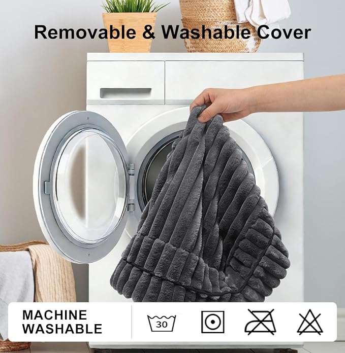 Waterproof Orthopedic Dog Bed for Medium Dogs, Medium Non-Slip Pet Beds with Sides, Egg-Crate Memory Foam Dog Couch for Crate Removable Washable Cover, Grey