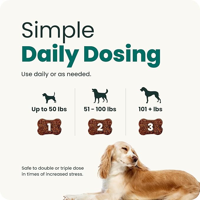 VetriScience Clinically Tested Composure Calm & Confident Chews for Dogs – Helps Manage Occasional Stress & Supports Balanced Behavior, Non-Drowsy Soft Chews with L-Theanine, Peanut Butter, 120 Count