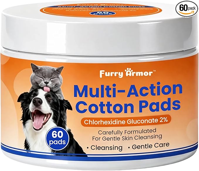 2% Chlorhexidine Wipes for Dogs & Cats – Relieves Hot Spots, Itchy Skin, Paw Licking, Yeast Odor & Skin Fold Irritation | Advanced Chlorhexidine Skin & Fold Wipes for Pets Prone to Odor, Moisture Buildup, Paw Licking and Skin Irritation