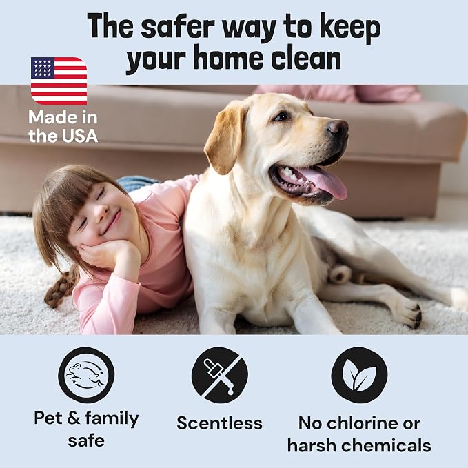Sunny & Honey Oxy Pet Stain and Odor Eliminator - Oxygen Powered Carpet Cleaner Spray and Upholstery Cleaner - Pet Stain Remover for Rugs, Couches and Mattresses - Unscented (32 fl oz)