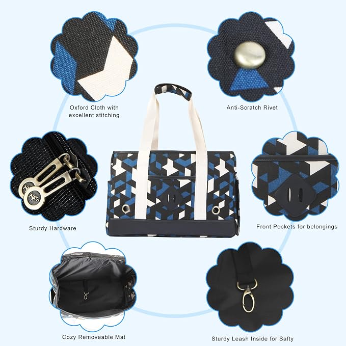 Pet Travel Carrier Purse Bag Small Puppy Dog Cat Kitten Carrier TSA Airline Approved