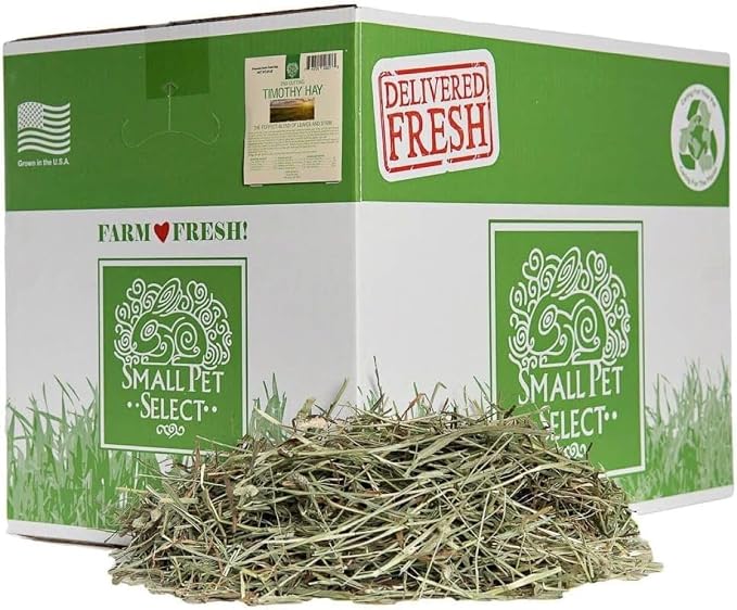Small Pet Select 2nd Cutting Perfect Blend Timothy Hay Pet Food for Rabbits, Guinea Pigs, Chinchillas and Other Small Animals, Premium Natural Hay Grown in the US, 25 LB
