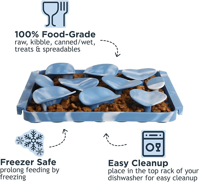 Tall Tails Rock Foraging Mat for Dogs and Cats – Slow Pet Feeder Puzzle Mat for Easy & Engaging Feeding