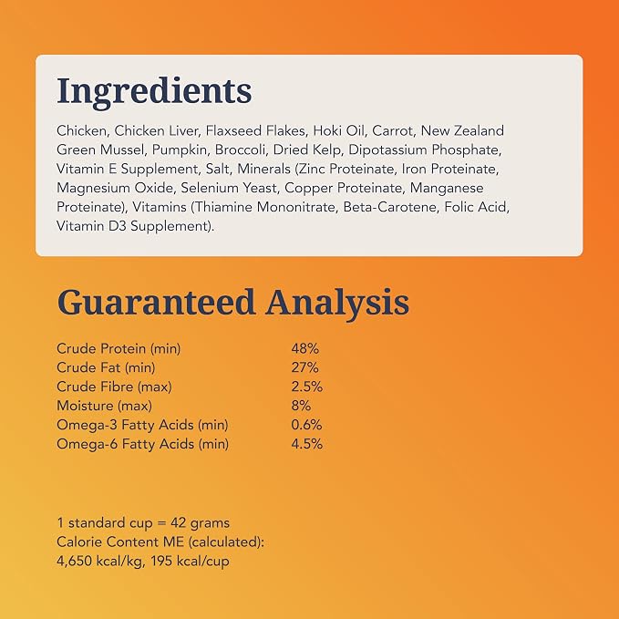 K9 Natural Chicken Freeze Dried Dog Food, High-Meat Natural Complete Meal or Meal Toppers for Dogs, Cage-Free Chicken from New Zealand, Grain-Free, GMO-Free, Complete & Balanced Nutrition, 8lb
