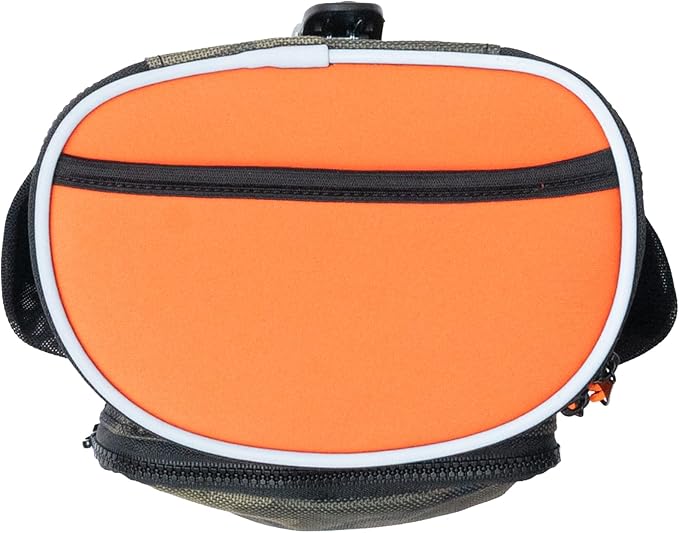Quickdraw XL Dog Treat Pouch – Multipurpose Training Bag with Waste Bag Dispenser, Phone Pocket, Water Bottle Holders and 3-Way Strap – Durable and Reflective (Orange/Camo)