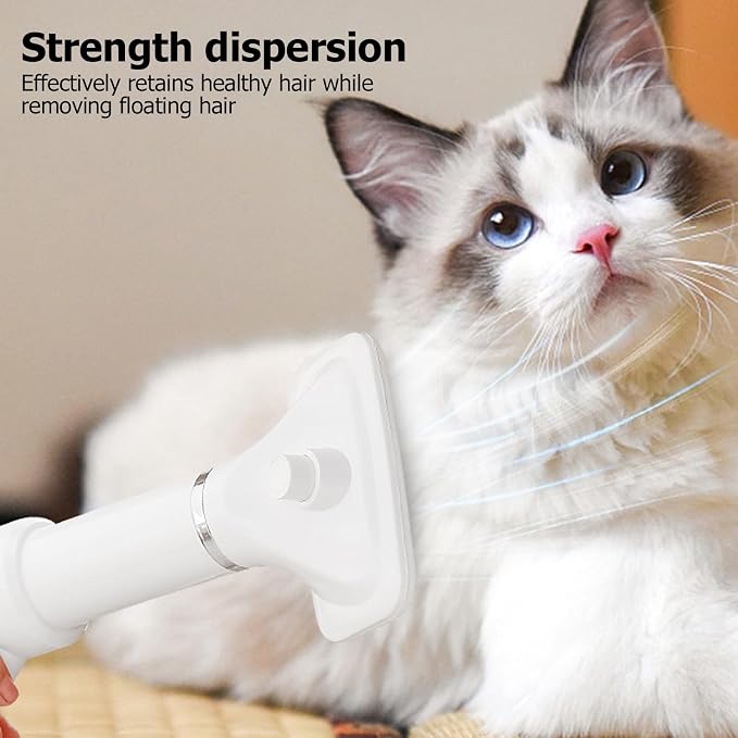 Dog Hair Dryer with Slicker Brush, Portable Dog Blower,Ergoesnomic Electric Grooming Blower with 135° Textile Needle Comb for Cats & Dogs - US Plug 110V
