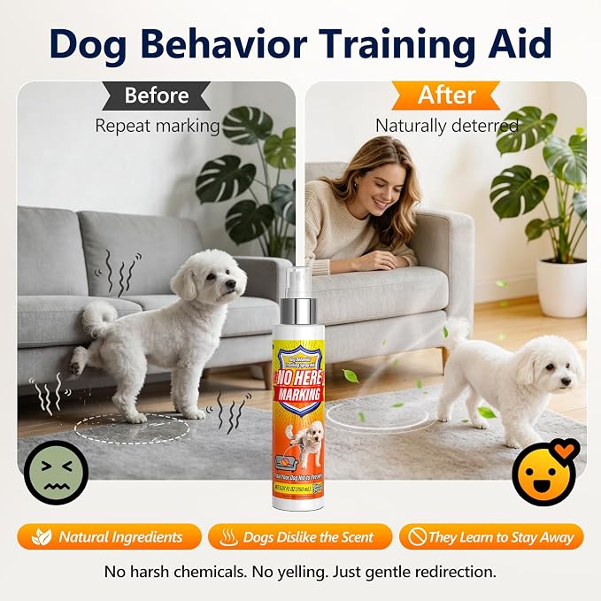 Potty Training Spray for Dogs - Dog Deterrent Spray to Stop Marking & Urinating Indoors or Outdoors - Natural No Pee Training Aid for Puppies - Safe for Furniture, Carpet & Floors - Puppy Essentials