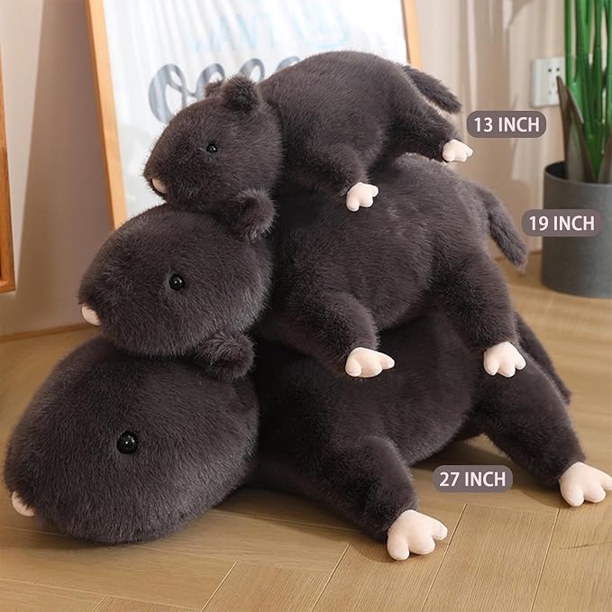 Mouse Stuffed Animal, Rat Plush Pillow, Mouse Stuffed Plush Toy, Gift for Kids Adults (27 inch)