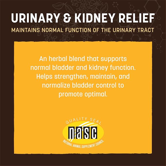 Earth Animal Apothecary Liquid Supplement - Urinary & Kidney Relief Herbal Remedies for Dogs & Cats - 2 fl oz