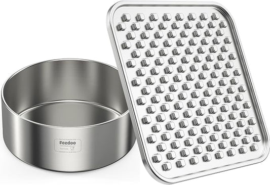 Stainless Steel Lick Mat+Water Bowl