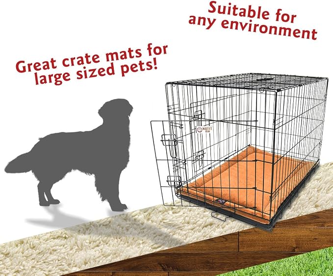 Majestic Pet 720570930032 Villa Crate Dog Bed Mat, Orange, 42"