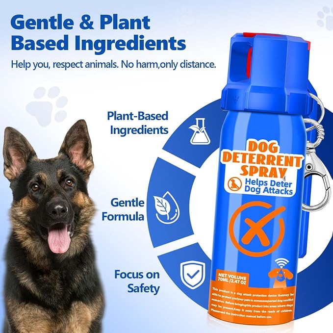 Citronella Dog Deterrent Spray, Animal Deterrent Spray, Humane Deterrent Spray Spray to Deter Animals & Outdoor Use, Citronella Spray Deterrent, 70ml / 2.37Oz