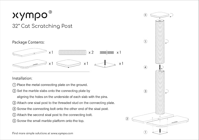 xympo 32" Sisal Scratching Post