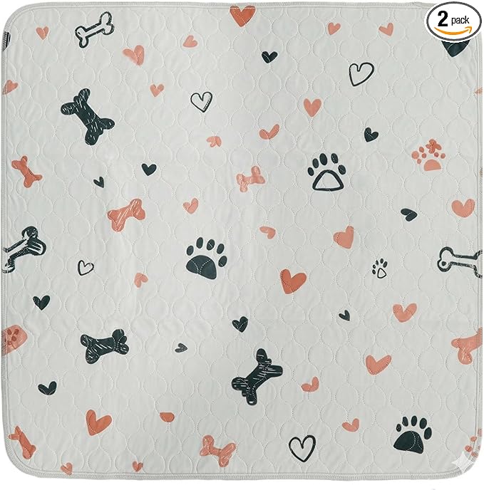 PUPIBOO Washable Pee Pads for Dogs and Cats - Super Absorbent Reusable Puppy Training Pads - 100% Waterproof, Leak-Proof & Non-Slip Whelping Pads for Pet Housebreaking