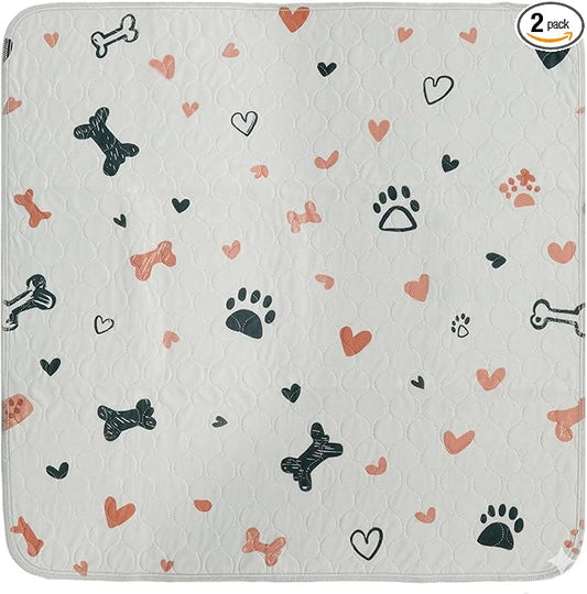 PUPIBOO Washable Pee Pads for Dogs and Cats - Super Absorbent Reusable Puppy Training Pads - 100% Waterproof, Leak-Proof & Non-Slip Whelping Pads for Pet Housebreaking