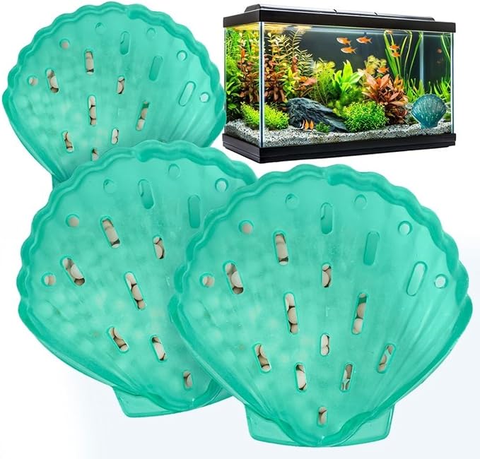 Cletus The Water Conditioning Clam - 3 Pack, Blue - Fish Tank & Aquarium Water Preparation, Chlorine Neutralizer & Heavy Metal Filtration