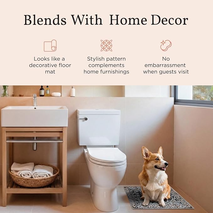 LOVEWAG Washable Dog Pee Pads, 16" x 24", Waterproof, Non-Slip, Super Absorbent, Reusable Machine-Washable, 2-Pack (Bohemian Jewel)