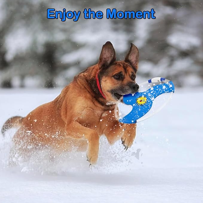 Dog Flying Disc Flyer Dog Toys, Glow in The Dark Nylon Dog Toy with 3 Light Models, Floating Dog Ring Toys for Physical Exercise, Pet Training Throwing Playing