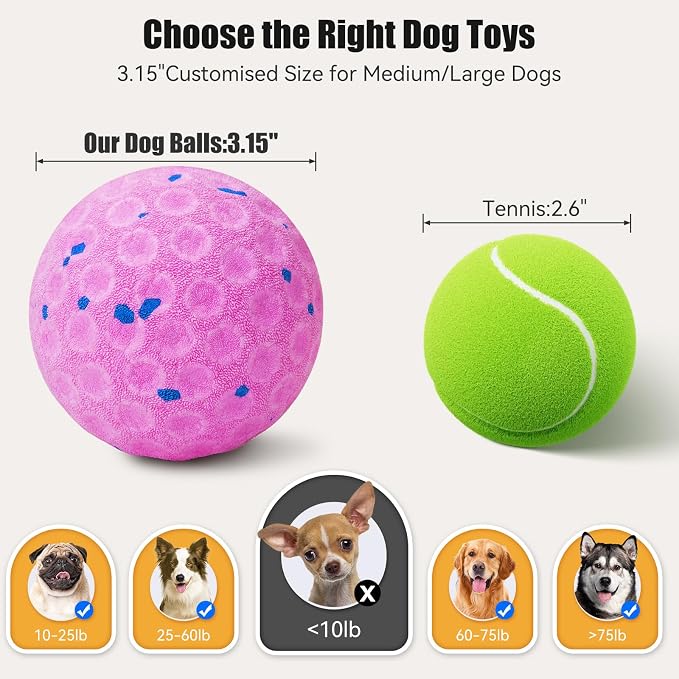 Interactive Dog Toys - Chew-Proof Dog Ball for Aggressive Chewers, Self-Moving Automatic Vibration with 3 Modes, IP54 Waterproof E-TPU, Ideal for Medium and Large Dogs (Pink)