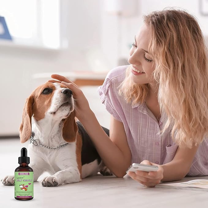 WONDER PAWS Kidney Cleanse Drops Plus Milk Thistle Drops - for Dog Urinary Tract, Kidney, Liver Health & Overall Wellness – Kidney Cleanse 2 Ounces - Milk Thistle 2 Ounces