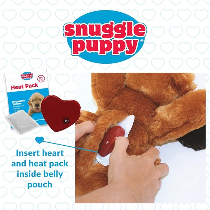 Snuggle Puppy Replacement Motion-Activated SmartBeat Heart for Stuffed Animals and Anti-Anxiety Toys for Dogs