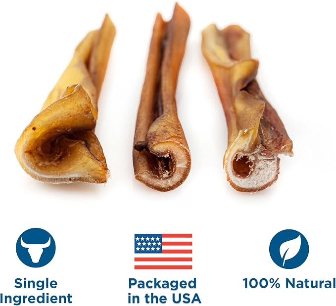 Best Bully Sticks Cheeky Beef Treats - 6 Inch 5 Count (Pack of 1) - Single Ingredient, 100% Grass-Fed, USA Packed, Long-Lasting, Odor Free Alternative to Bully Sticks