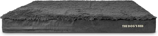 The Dog’s Bed Replacement Outer Cover, Fur Fabric, Grey Fur, XXXL, 6-Inch