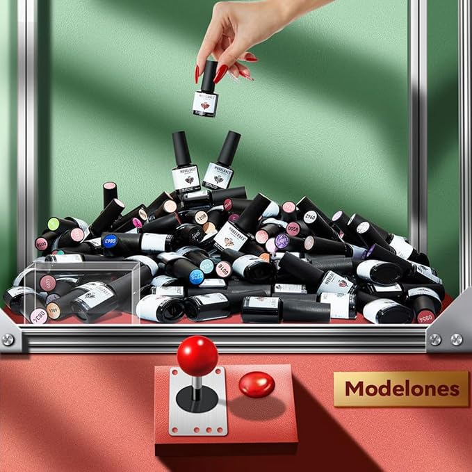 modelones 40 Pcs Gel Nail Polish Set, 36 Colors Mothersday Red Nude Brown Yellow Pink White Black Gel Nail Polish Kit Purple Blue Nail Art with Base Coat& Matte Glitter Glossy Top Coat DIY LED Gift
