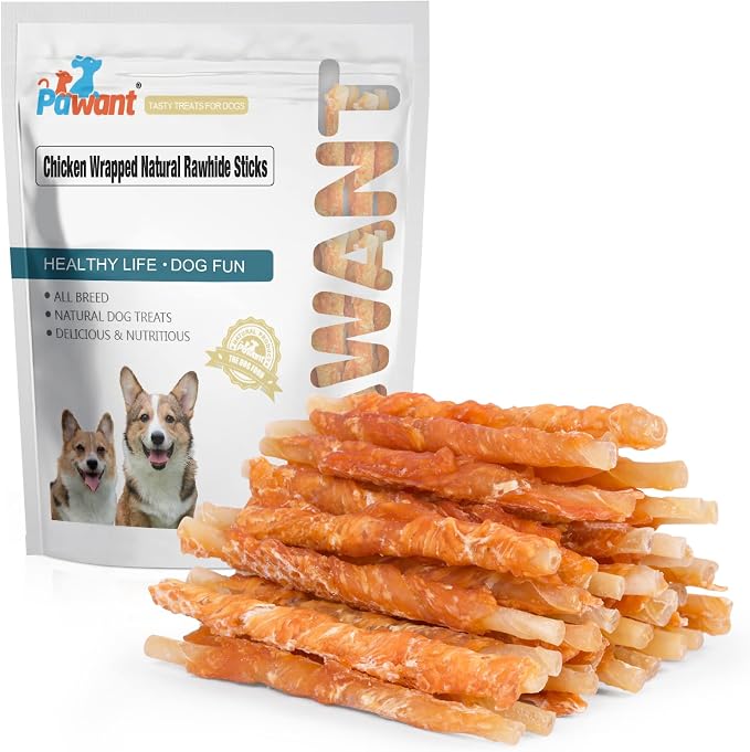 Chicken Wrapped Rawhides Dogs Treats